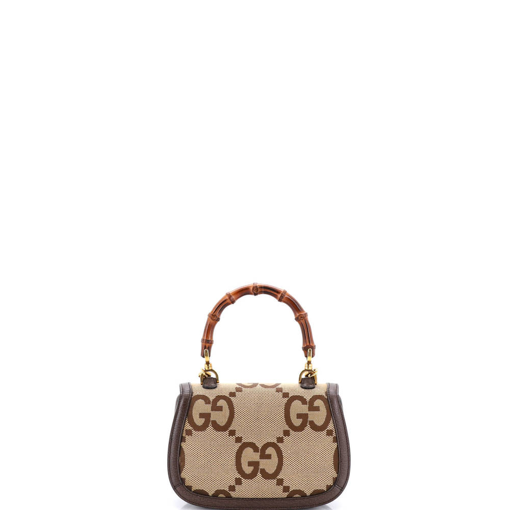 Gucci Small Bamboo 1947 Top Handle Bag Jumbo GG Canvas - Picture 4 of 8